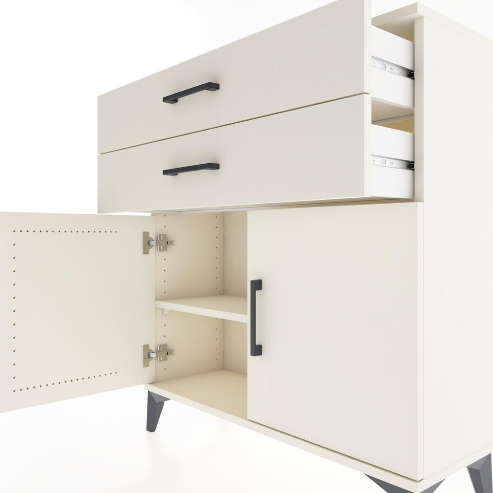 Woodntry Modüler Şifonyer Aytaşı 88x30x84 cm Kapaklı ve Çekmeceli KC63-1