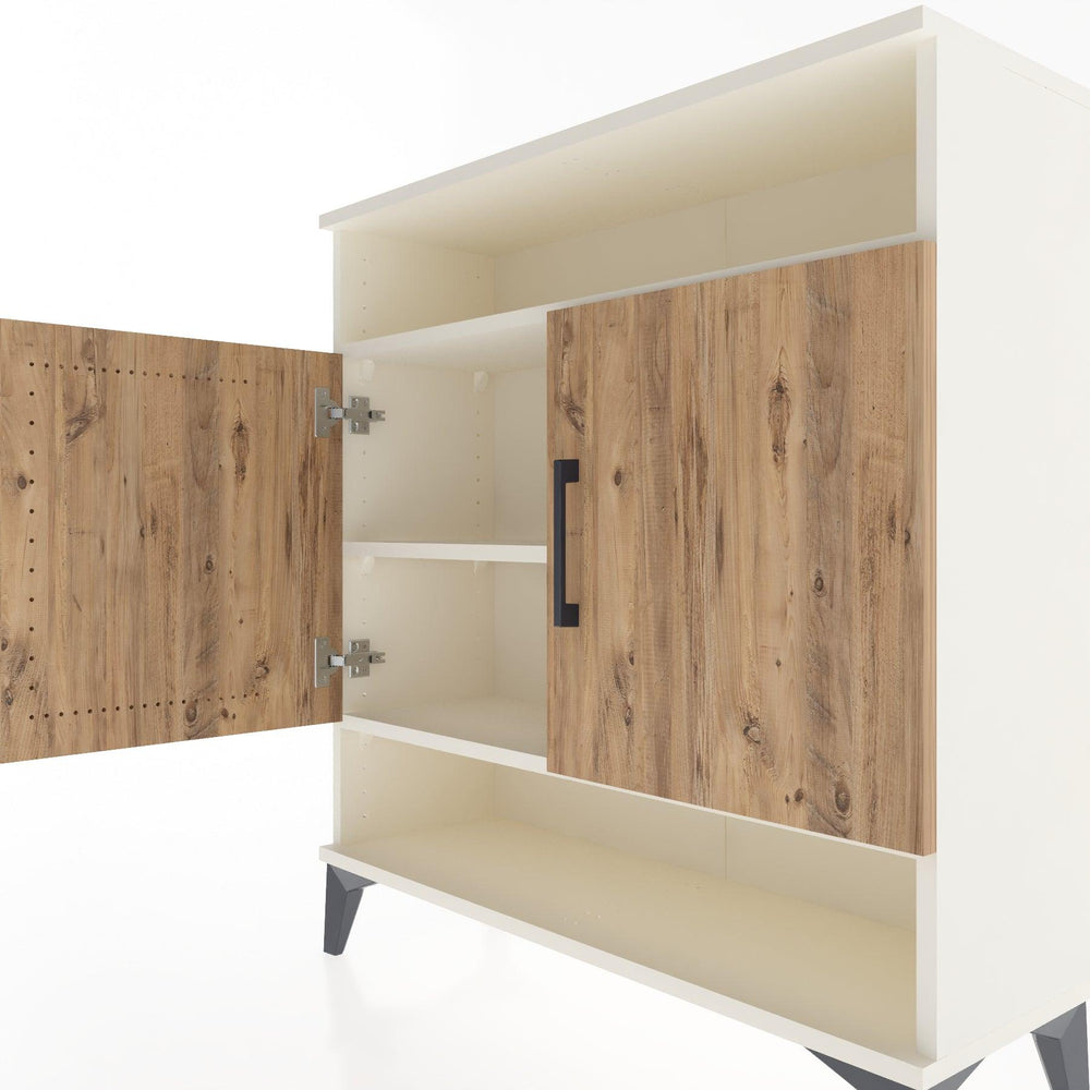 Woodntry Modüler Şifonyer Aytaşı 88x30x84 cm Kapaklı ve Raflı KR67-1