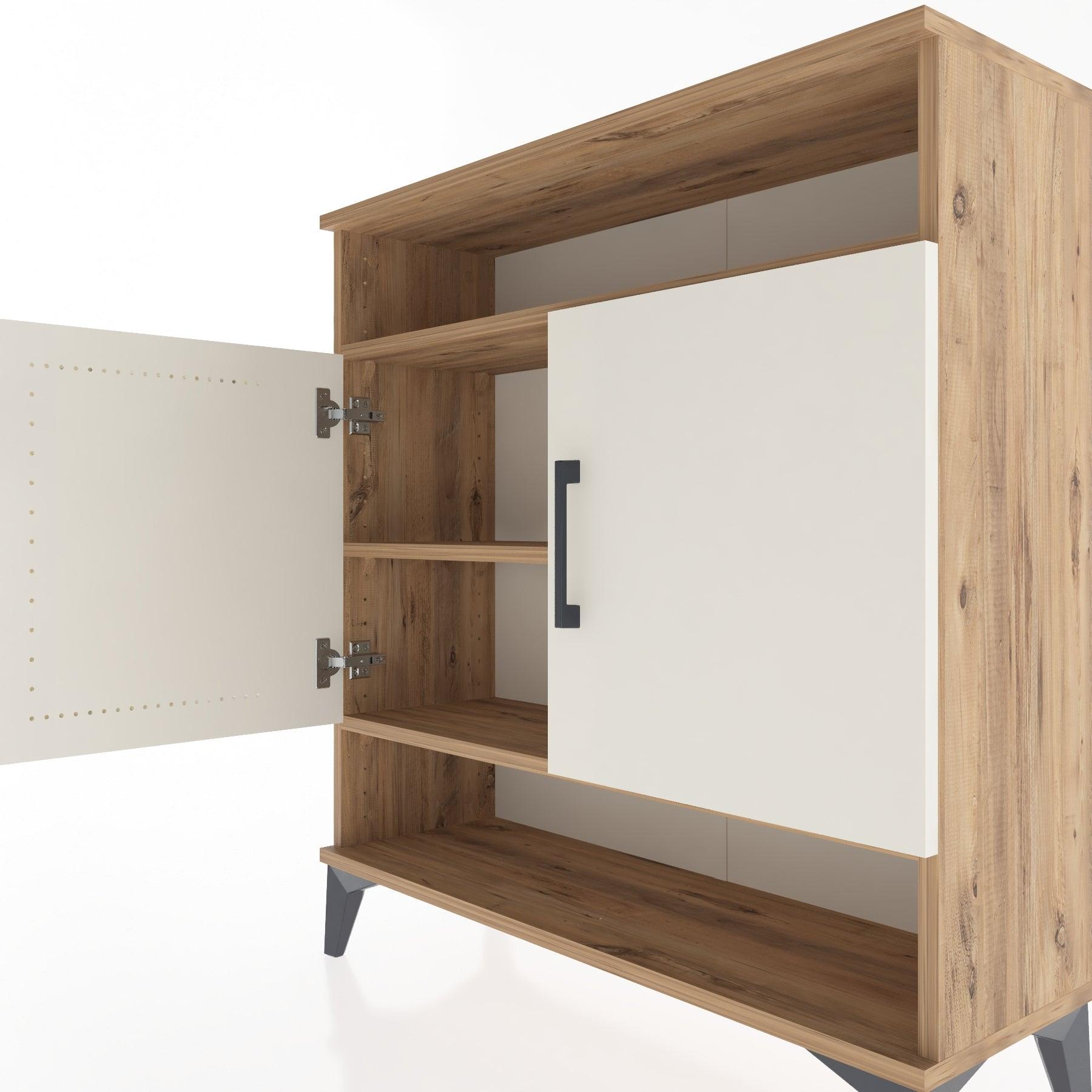 Woodntry Modular Dresser Pine 88x30x84 cm with Cover and Shelf KR67-3