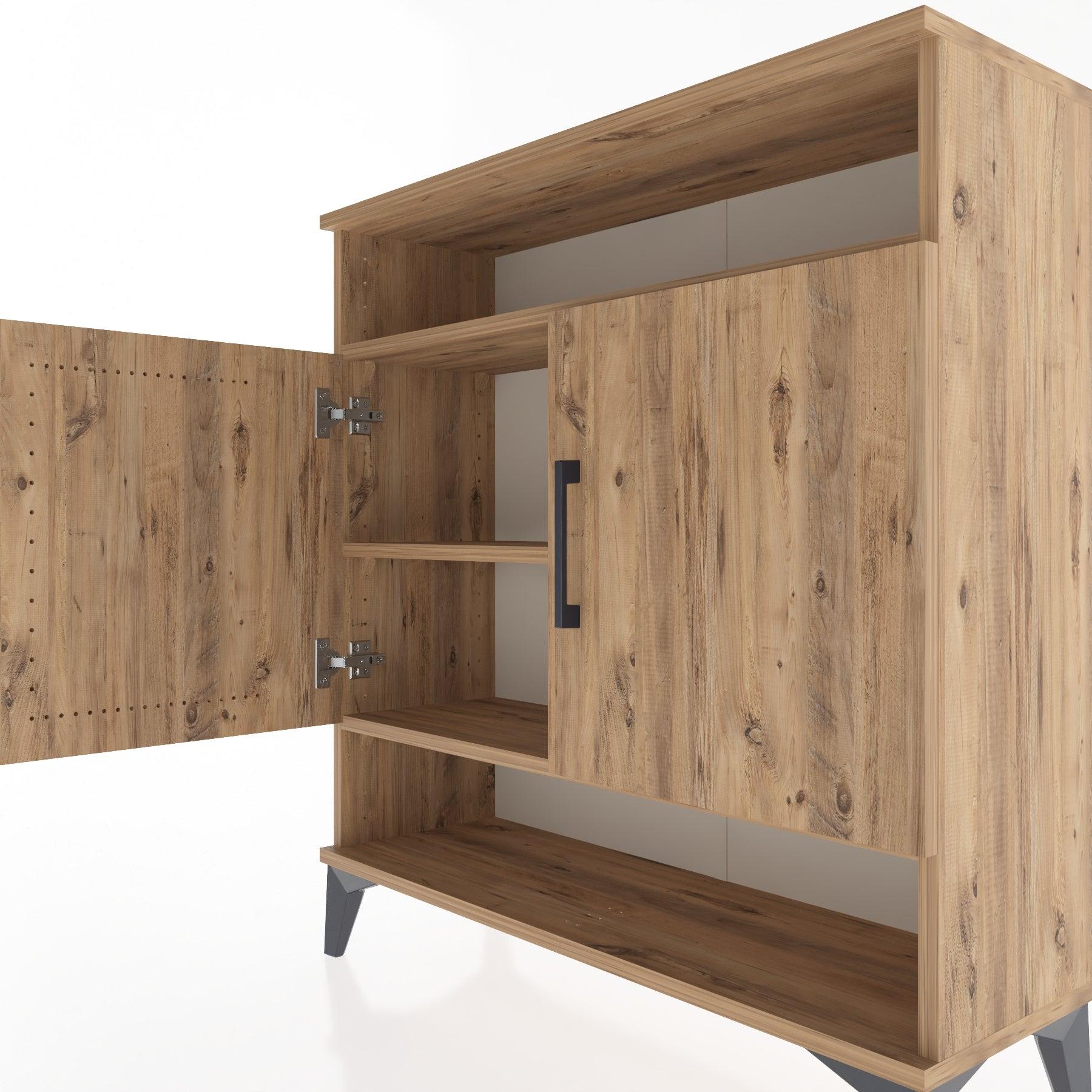 Woodntry Modular Dresser Pine 88x30x84 cm with Cover and Shelf KR67-3