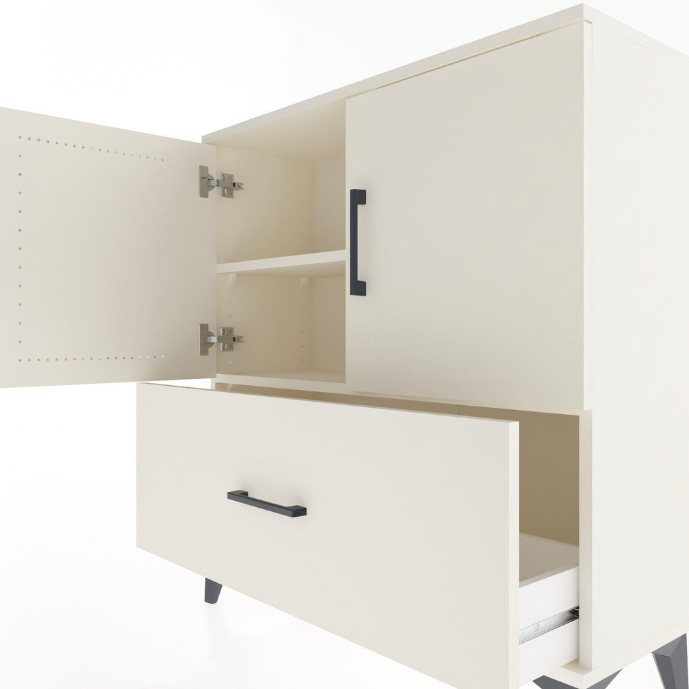 Woodntry Modüler Şifonyer Aytaşı 88x30x84 cm Kapaklı ve Çekmeceli KC69-1