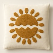 Woodnrty Handmade 30X30 cm Sun Patterned Punch Pillow Case