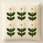 Woodnrty Handmade 30X30 cm Daisy Patterned Punch Pillow Case