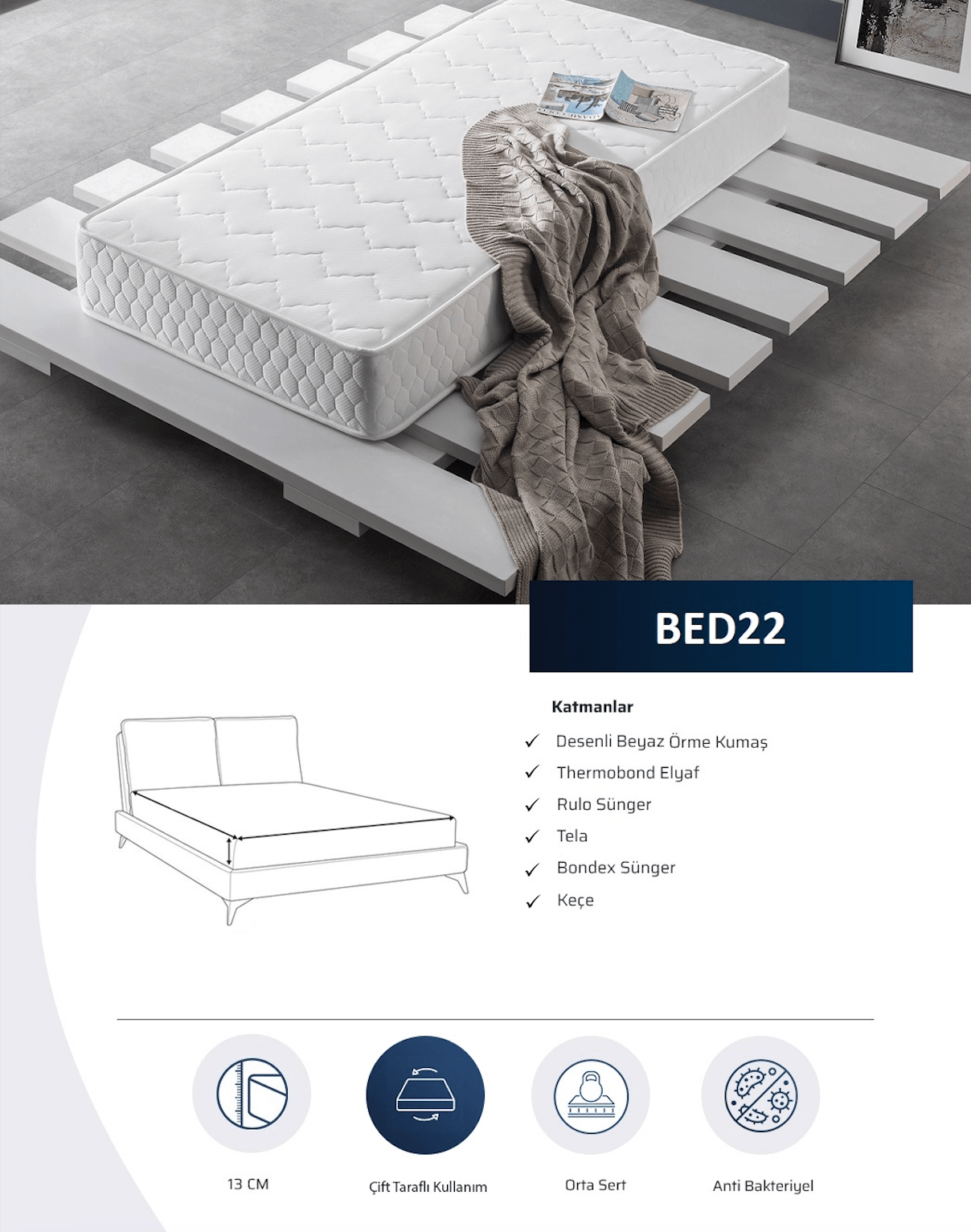 Woodnrty BED22 YATAK