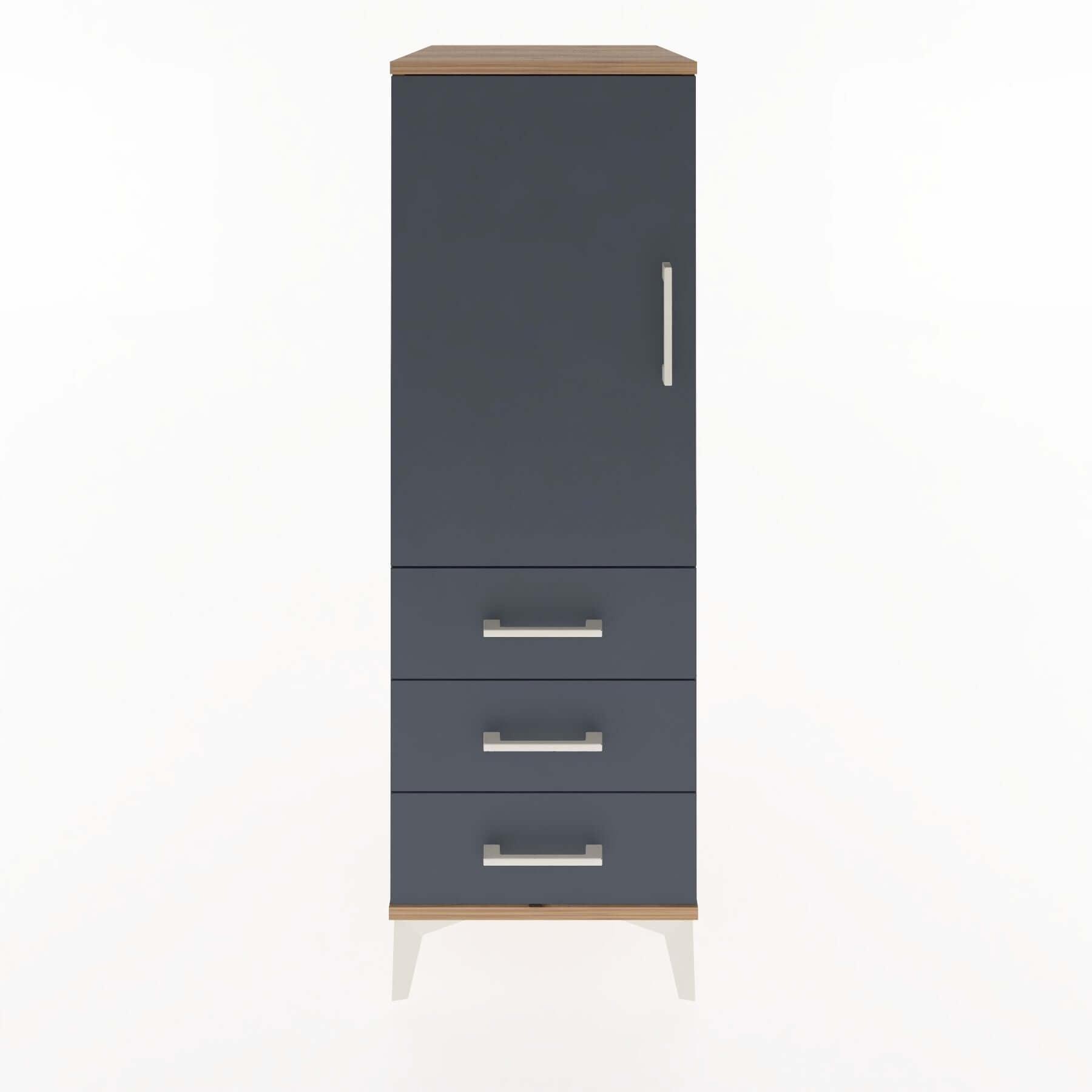 Woodntry Modular Cabinet Pine 44x30x122 cm with Doors and Drawers KC134-3