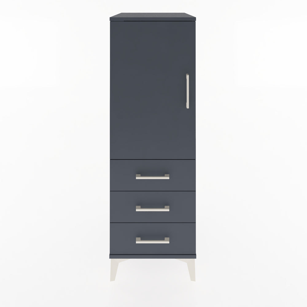 Woodntry Modular Cabinet Anthracite 44x59x122 cm with Doors and Drawers KC134-2