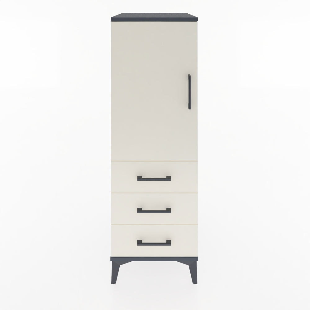 Woodntry Modular Cabinet Anthracite 44x59x122 cm with Doors and Drawers KC134-2