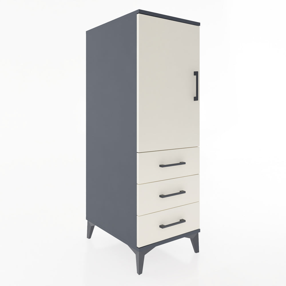 Woodntry Modular Cabinet Anthracite 44x59x122 cm with Doors and Drawers KC134-2
