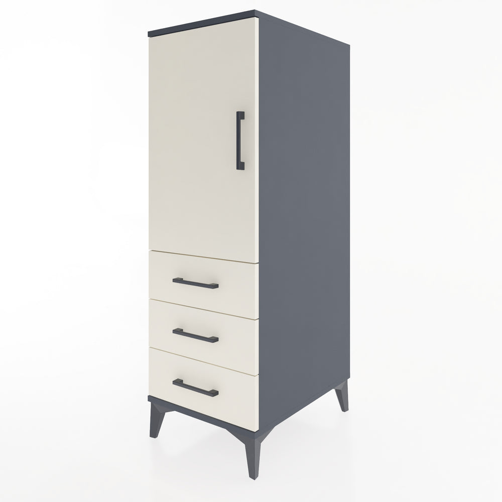 Woodntry Modular Cabinet Anthracite 44x59x122 cm with Doors and Drawers KC134-2