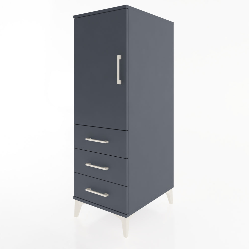 Woodntry Modular Cabinet Anthracite 44x59x122 cm with Doors and Drawers KC134-2