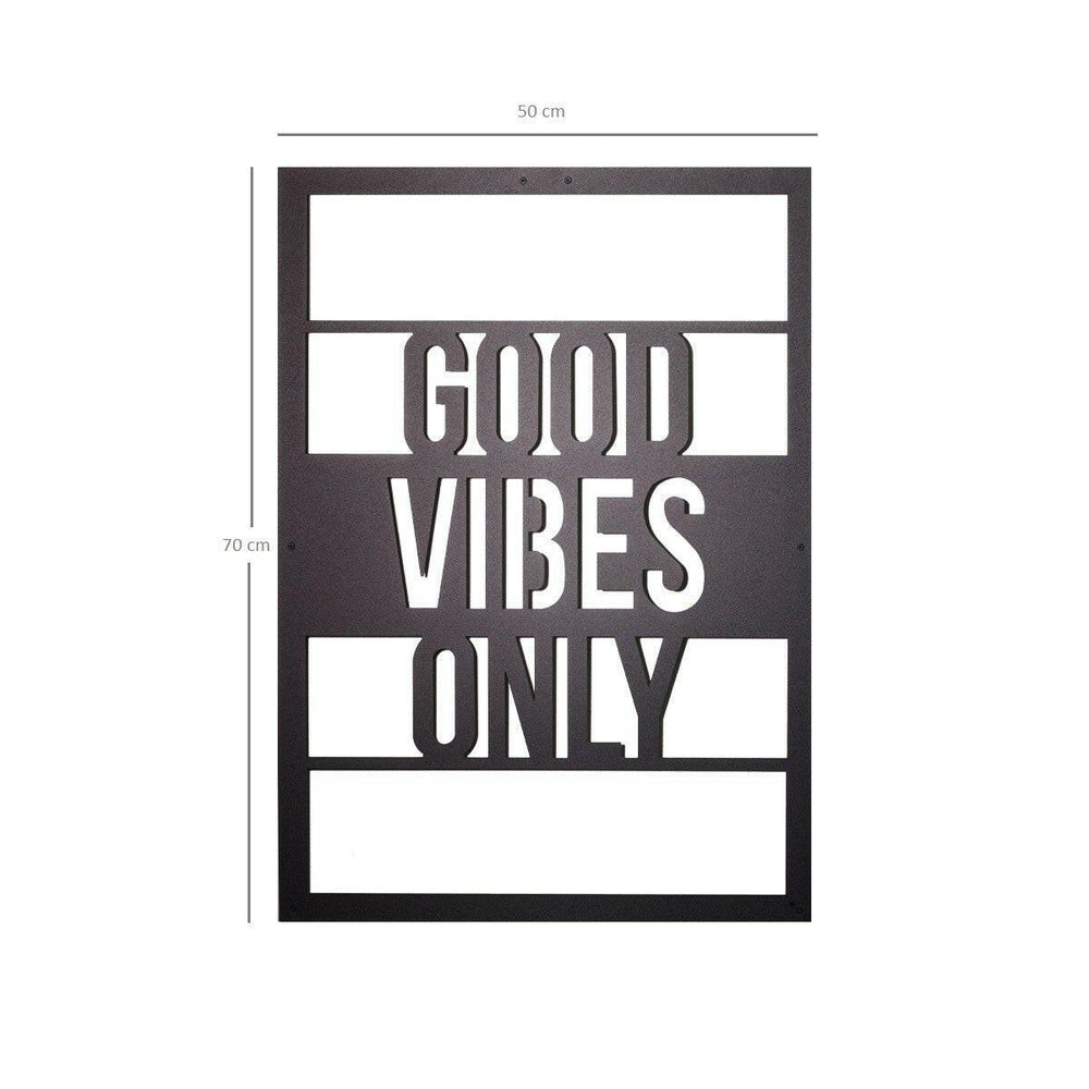Woodnrty Good Vibes Only Metal Painting