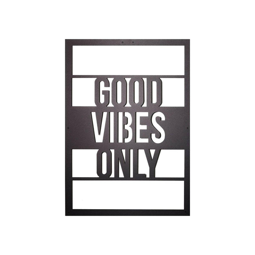 Woodnrty Good Vibes Only Metal Painting